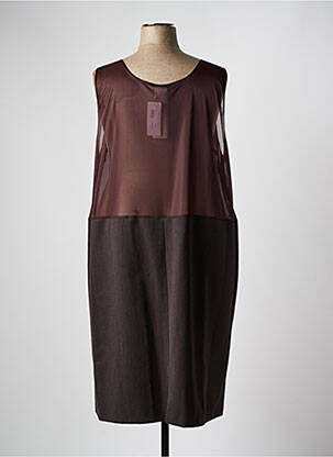 Jupon /fond de robe coupe droite marron FRANCE RIVOIRE femme