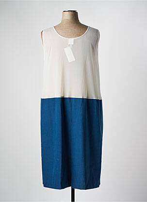 Jupon /fond de robe coupe droite bleu FRANCE RIVOIRE femme