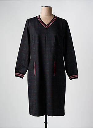 Robe mi-longue manches longues manches longues noir MERI & ESCA femme