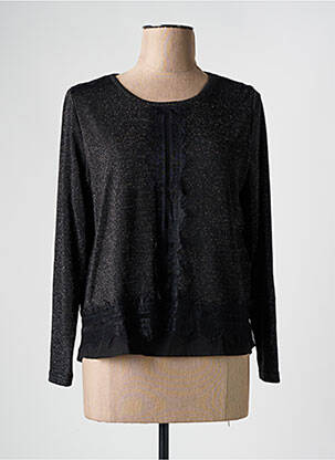 Top imprimé fantaisie manches longues noir MERI & ESCA femme