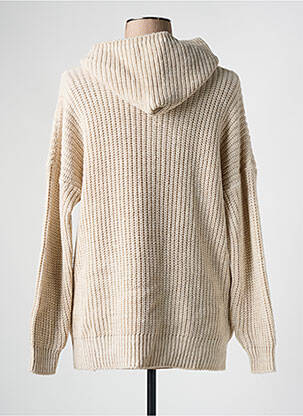 Pull col v manches longues beige COULEURS DU TEMPS femme