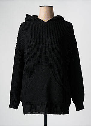 Pull col v manches longues noir COULEURS DU TEMPS femme