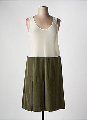 Jupon /fond de robe coupe droite vert FRANCE RIVOIRE femme