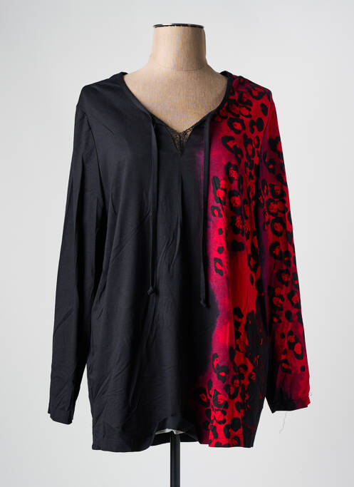 Tunique manches longues noir CHALOU pour femme