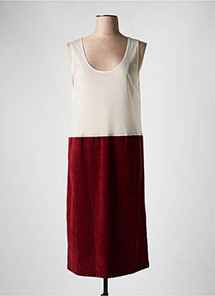 Jupon /fond de robe coupe droite rouge FRANCE RIVOIRE femme