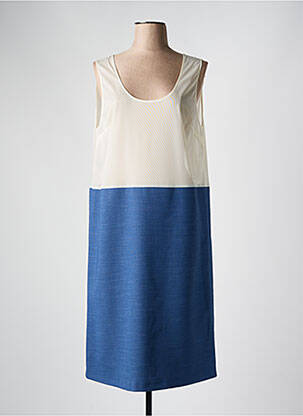Jupon /fond de robe coupe droite bleu FRANCE RIVOIRE femme