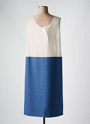 Jupon /fond de robe coupe droite bleu FRANCE RIVOIRE femme