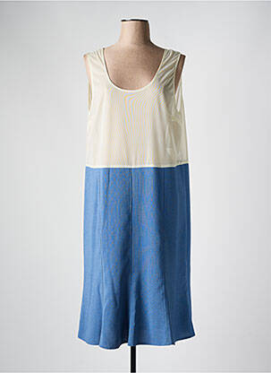 Jupon /fond de robe coupe droite bleu FRANCE RIVOIRE femme
