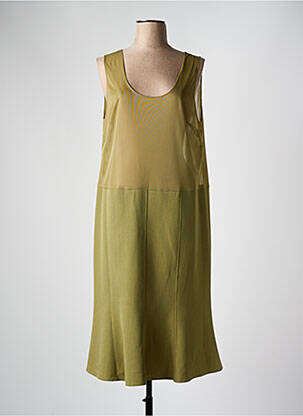 Jupon /fond de robe coupe droite vert FRANCE RIVOIRE femme