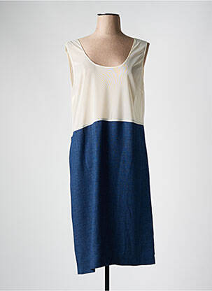 Jupon /fond de robe coupe droite bleu FRANCE RIVOIRE femme