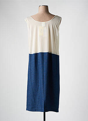Jupon /fond de robe coupe droite bleu FRANCE RIVOIRE femme