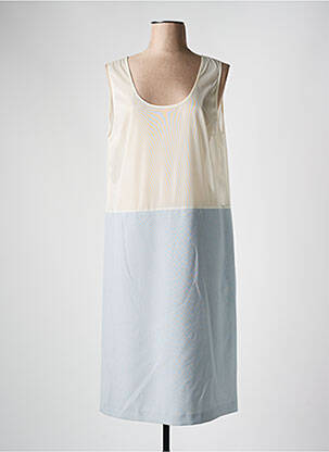 Jupon /fond de robe coupe droite bleu GUY DUBOUIS femme