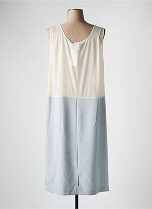 Jupon /fond de robe coupe droite bleu GUY DUBOUIS femme