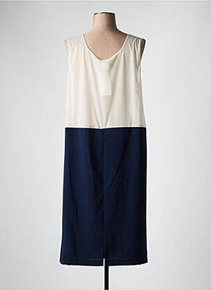Jupon /fond de robe coupe droite bleu FRANCE RIVOIRE femme