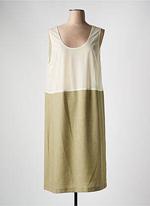 Jupon /fond de robe coupe droite vert FRANCE RIVOIRE femme