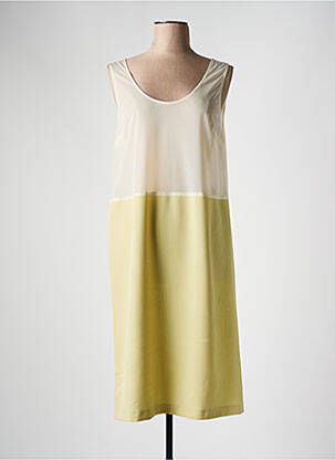 Jupon /fond de robe coupe droite jaune FRANCE RIVOIRE femme
