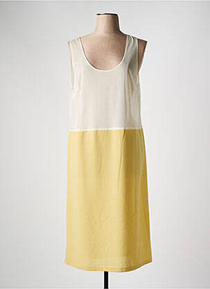 Jupon /fond de robe coupe droite jaune FRANCE RIVOIRE femme