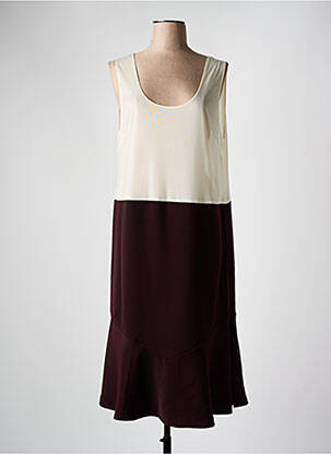 Jupon /fond de robe coupe droite violet FRANCE RIVOIRE femme