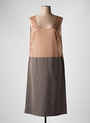 Jupon /fond de robe coupe droite marron FRANCE RIVOIRE femme