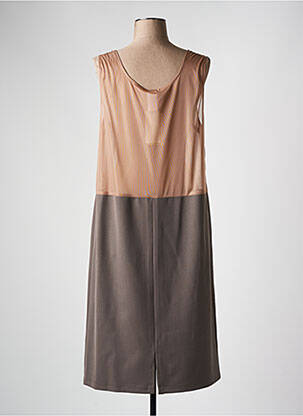 Jupon /fond de robe coupe droite marron FRANCE RIVOIRE femme