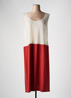 Jupon /fond de robe coupe droite rouge FRANCE RIVOIRE femme
