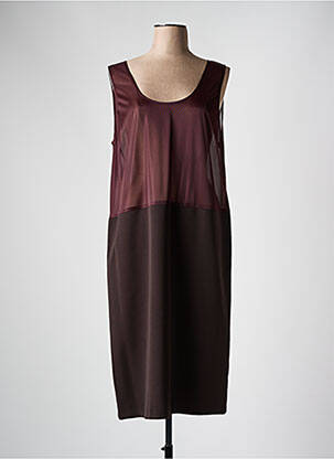 Jupon /fond de robe coupe droite marron FRANCE RIVOIRE femme