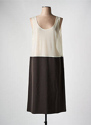 Jupon /fond de robe coupe droite marron FRANCE RIVOIRE femme