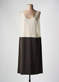 Jupon /fond de robe coupe droite marron FRANCE RIVOIRE femme