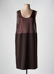 Jupon /fond de robe coupe droite marron FRANCE RIVOIRE femme