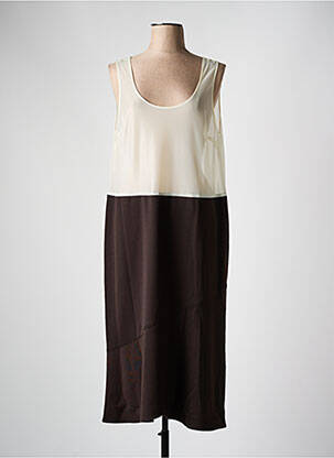 Jupon /fond de robe coupe droite marron FRANCE RIVOIRE femme