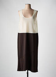 Jupon /fond de robe coupe droite marron FRANCE RIVOIRE femme