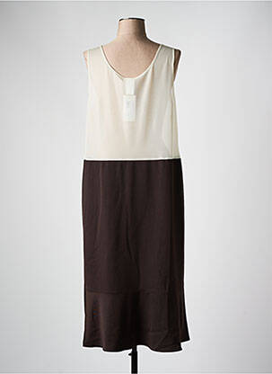 Jupon /fond de robe coupe droite marron FRANCE RIVOIRE femme