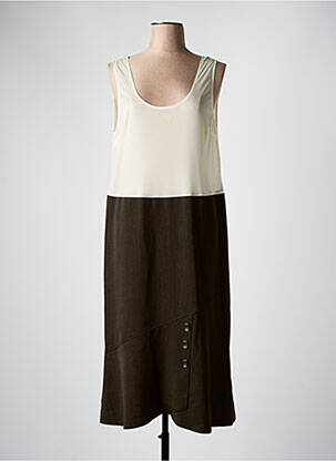 Jupon /fond de robe coupe droite marron FRANCE RIVOIRE femme