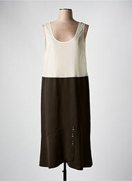 Jupon /fond de robe coupe droite marron FRANCE RIVOIRE femme