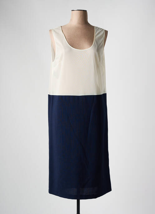 Jupon /fond de robe coupe droite bleu FRANCE RIVOIRE femme