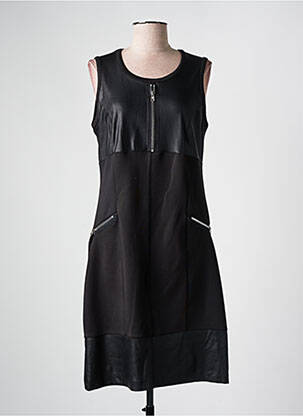 Robe mi-longue sans manche sans manche noir GUY DUBOUIS femme