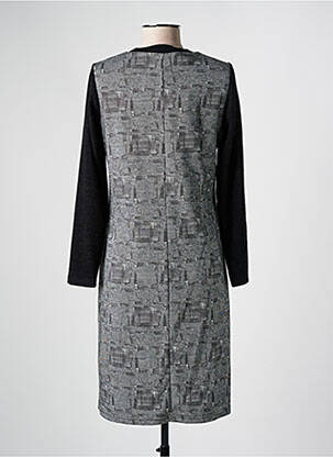 Robe mi-longue manches longues manches longues gris GUY DUBOUIS femme