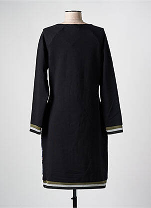 Robe mi-longue imprimé fantaisie manches longues noir MERI & ESCA femme