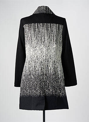 Manteau long coupe cintrée sans capuche noir GUY DUBOUIS femme