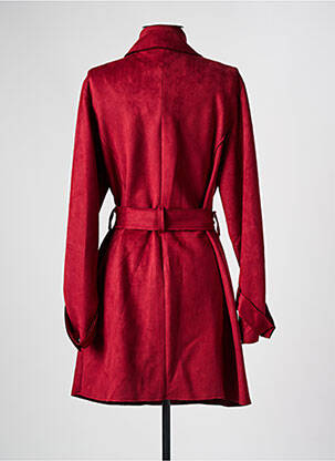 Trench poignets boutonnés sans capuche rouge GUY DUBOUIS femme