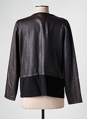 Veste casual tissage suedine noir GUY DUBOUIS femme