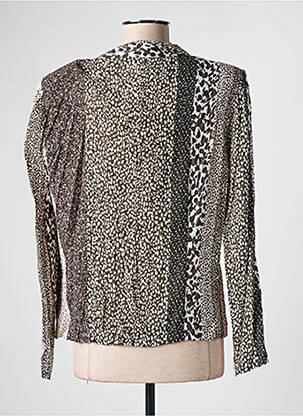 Chemisier coupe cintrée manches longues marron GUY DUBOUIS femme