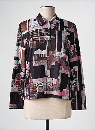 Polo tissage jersey manches longues rose GUY DUBOUIS femme