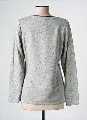 Sweat-shirt stretch manches longues gris GUY DUBOUIS femme