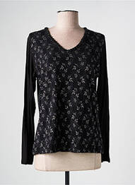 Top stretch manches longues noir GUY DUBOUIS femme