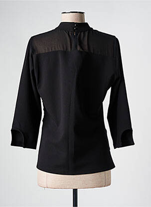 Top tissage crêpe manches 3/4 noir GUY DUBOUIS femme