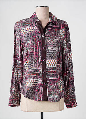 Chemisier coupe cintrée manches longues violet IMPULSION femme