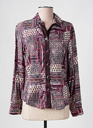 Chemisier coupe cintrée manches longues violet IMPULSION femme