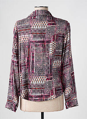 Chemisier coupe cintrée manches longues violet IMPULSION femme