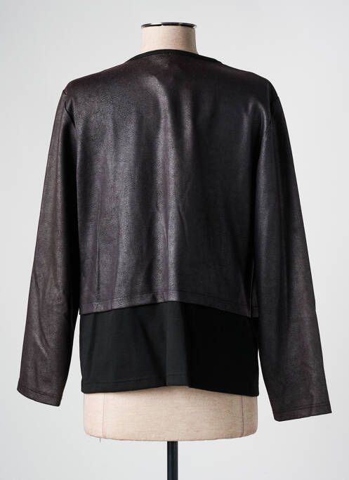 Veste casual tissage suedine noir GUY DUBOUIS femme